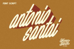 Antonio Santai: Bold Vintage Font for Handmade Labels & Craft Designs