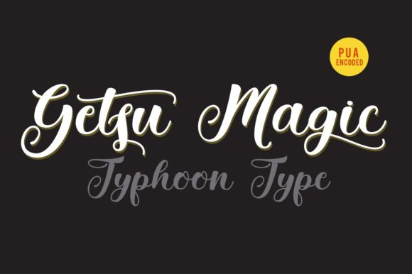 Getsu Magic Script Handwritten Font for Digital Design