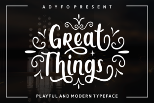 Great Things: A Script Handwritten Font for Editorial Warmth
