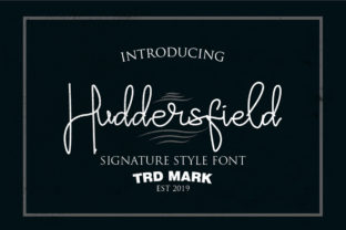 Huddersfield: A Bold Script Font for Handmade Labels, Invitations & Craft Designs