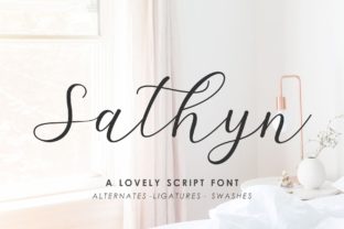 Sathyn: A Light Handwritten Font for Elegant Craft Designs
