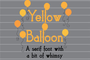 Yellow Balloon Serif Font for Elegant Brand Identity